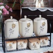 تصویر ست پاسماوری ۷ پارچه کشویی با استند فلزی 