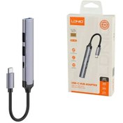 تصویر هاب 4 پورت Type-C الدینیو DS-34C 