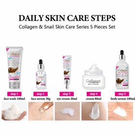 تصویر پک مراقبت پوستی 5 تکه کلاژن حلزون ا 5-piece skin care pack 5-piece skin care pack