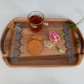 تصویر سینی چوبی نقاشی شده 