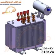 تصویر ترانسفورماتور توزیع 315KVA کنسرواتوری روغنی 