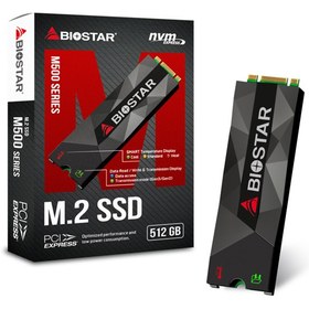 تصویر اس اس دی 512 گیگابایت بایوستار مدل M500 M.2 2280 NVMe PCIe BIOSTAR M500 M.2 2280 NVMe PCIe 512GB Internal SSD