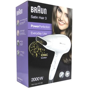 تصویر سشوار خانگی براون مدل HD-380 ا Braun HD-380 Hair Dryer Braun HD-380 Hair Dryer
