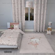 تصویر روتختی فرش روتختی و ست اتاق دخترانه مدل خرگوش روتختی، فرشینه، پرده، ساعت دیواری، پوستر، کاغذدیواری، لوستر، آباژور، دیوارکوب، سبد اسباب‌بازی، سطل و جادستمالی