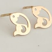 تصویر گوشواره میخی ماهی 