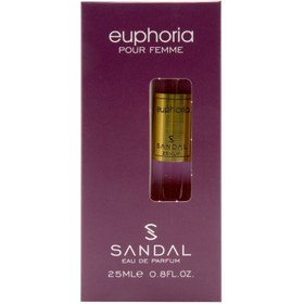 تصویر عطر جیبی زنانه صندل مدل euphorio حجم 25 میلی لیتر ادکلن زنانه euphorio برند صندل حجم 25میل