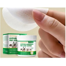 تصویر پد تمیزکننده چشم سگ و گربه 150 عددی اویمال 