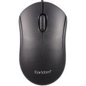 تصویر موس سیمی یو اس بی ارلدام ET-KM3 Mouse wired Earldom ET-KM3 computer for PC/laptop 1.2M classic Black