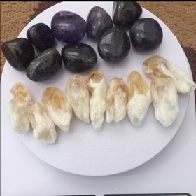 تصویر سیترین و امیتیست (9تایی) 