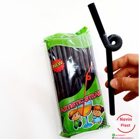 تصویر نی نوشیدنی شکل دار 