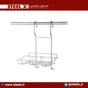 تصویر جا اسکاجی آویز استیل Steel-X - 24 / استنلس استیل(304) / کروم 