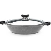 تصویر تابه دو دسته زرساب مدل RP-228TG سایز ۲۸ گرانیت 