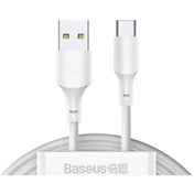 تصویر کابل تبدیل USB به Type-C باسئوس مدل Simple Wisdom TZCATZJ 40W طول 1.5 متر Baseus Simple Wisdom TZCATZJ 40W USB To Type-C Charging & Data Cable 1.5m