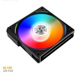 تصویر فن کیس لیان لی مدل UNI FAN AL120 ARGB Black بسته 3 عددی LIAN LI UNI FAN AL120 ARGB Black 3 in 1 Case Fan