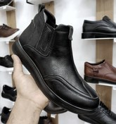 تصویر حراااج شگفت انگیز این هفته کفش نیم بوت شیک و بروز مردانه پسرانه مشکی بی نظیر 