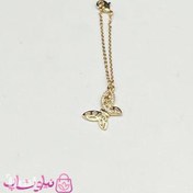 تصویر آویز ساعت زنانه ysx طرح پروانه نگین دار کد 899 