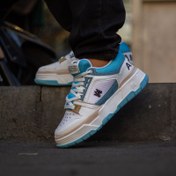 تصویر کتانی مردانه امیری مدل ترینر رنگ سفید طوسی 