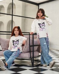 تصویر کراپ شلوار کرومی دخترانه Cropped chrome pants for girls