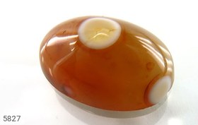 تصویر نگین عقیق باباقوری هندی خوش رنگ کد 5827 