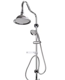 تصویر علم دوش دوکاره البرز روز مدل شیپوری رنگ سفید طلایی 