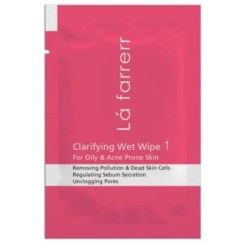 تصویر دستمال مرطوب پاکسازی کننده مخصوص پوست چرب و مستعد آکنه لافارر 