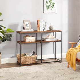 تصویر میز کنسول مینیمال مدرن از جنس فلز و چوب - مدل C701 - طرح C701 - console Table