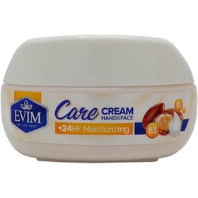 تصویر کرم دست و صورت ایویم حاوی روغن آرگان مناسب پوست خشک حجم 140 میلی لیتر Evim Argan Oil Hand & Face Cream 140ml