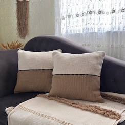 تصویر کوسن تپستری طرح مینیمال 