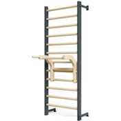 تصویر نردبان سوئدی متحرک چوب و فلز کد KV13480 swedish ladder kv13480