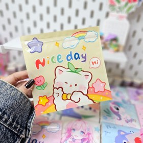 تصویر زیپ کیپ طرح گربه رنگی 