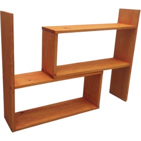 تصویر شلف و نظم‌دهنده چوبی پازلی دو تکه آشپزخانه 