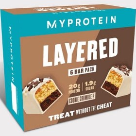 تصویر پروتئین بار لایرد کوکی کرامبل مای پروتئین کوکی کرامبل (بسته 6 عددی) Myprotein Layered Protein Bar, 6 Bars, Cookie Crumble