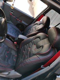 تصویر روکش صندلی پژو ۲۰۶ و ۲۰۷ چرم طرح VIP 