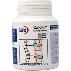 تصویر قرص کلسیم 600 یوروویتال بسته 50 عددی CALCIUM D 600