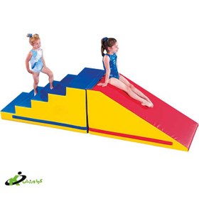 تصویر خرید تشک شیبدار ژیمناستیک همراه پله inclined gymnastic mat with stairs