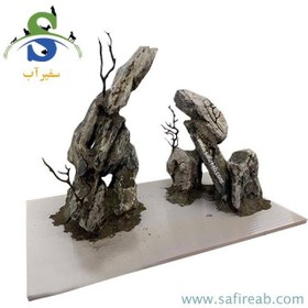 تصویر دکور آماده آکواریوم کد ۱۰۵ 