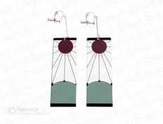 تصویر گوشواره چوبی تانجیرو انیمه شیطان کش 