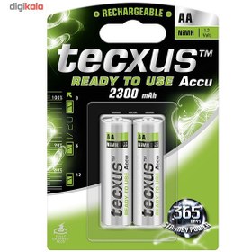 تصویر باتري قابل‌شارژ قلمي تکساس مدل Accu بسته‌ي 2 عددي ا Tecxus NiMh Rechargeable AA 2300 mAh Battery - Pack of 2 Tecxus NiMh Rechargeable AA 2300 mAh Battery - Pack of 2