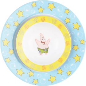 تصویر سرویس چینی زرین 1 نفره کودک باب اسفنجی (5 پارچه) Zarin Iran ItaliaF Sponge-Bob 5 Pieces Porcelain Kid Dinnerware Set