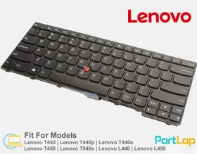 تصویر کیبورد لپ تاپ لنوو مدل Lenovo ThinkPad T440 