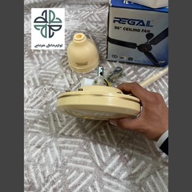 تصویر پنکه سقفی هندی اصل رنگ کرم مارک رگالکرمivory 