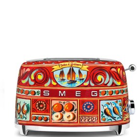 تصویر توستر اسمگ مدل TSF01 دولچه گابانا تزیین شده ویژه Smeg TSF01DG Toaster