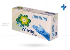 تصویر دستکش نیتریل مشکی سایز لارج لیبرتون Liberton 100 عدد در هر بسته