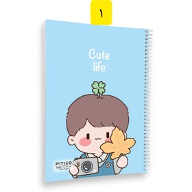 تصویر دفتر 100 برگ مجلد cute life - طرح 