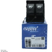 تصویر کلید شیشه بالابر دو پل عقب روی پنل راننده RESTYLE (نور زرد) پژو 405 SLX، پژو پارس کد CR33031302 - کروز (Crouse) 