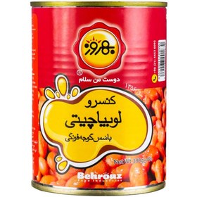 تصویر بهروز کنسرو لوبیا چیتی390 گرمی 