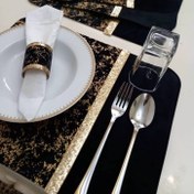 تصویر زیر بشقابی کلاسیک مخمل طلاکوب 