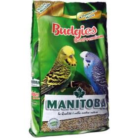 تصویر غذای مرغ عشق مانیتوبا مدل budgies وزن ۱ کیلوگرم مانیتوبا پرندگان