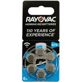 تصویر باتری سمعک ریوواک شماره ۶۷۵ بسته ۶ عددی ا Rayovac Size 675 Hearing Aid 6 in Pack Coin Cell Battery Rayovac Size 675 Hearing Aid 6 in Pack Coin Cell Battery