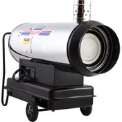 تصویر کوره هوای گرم پرتابل 60هزار گازوئیلی باکدار مدل QELB110 برند نیرو تهویه البرز جنس استیل - استیل Portable hot air oven 60 thousand diesel tank model QELB110 brand Niroo ventilation Alborz steel material